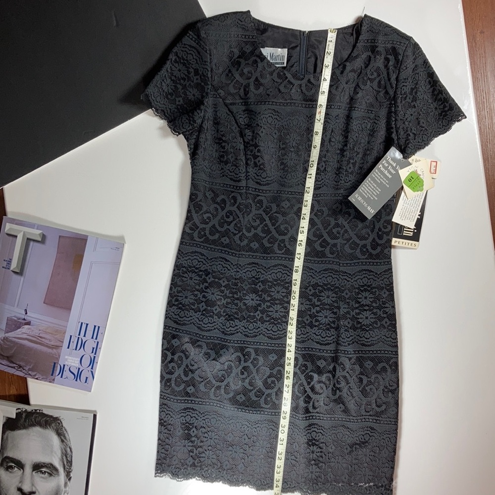 Sheri Martin Vintage Black Lace Shift Dress,  NWT!
